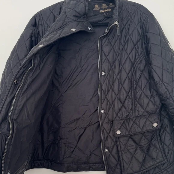 Barbour Black Quilted Puffer Jacket - Picture 4 of 7